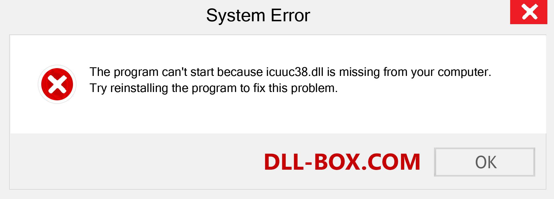  icuuc38.dll file is missing?. Download for Windows 7, 8, 10 - Fix  icuuc38 dll Missing Error on Windows, photos, images